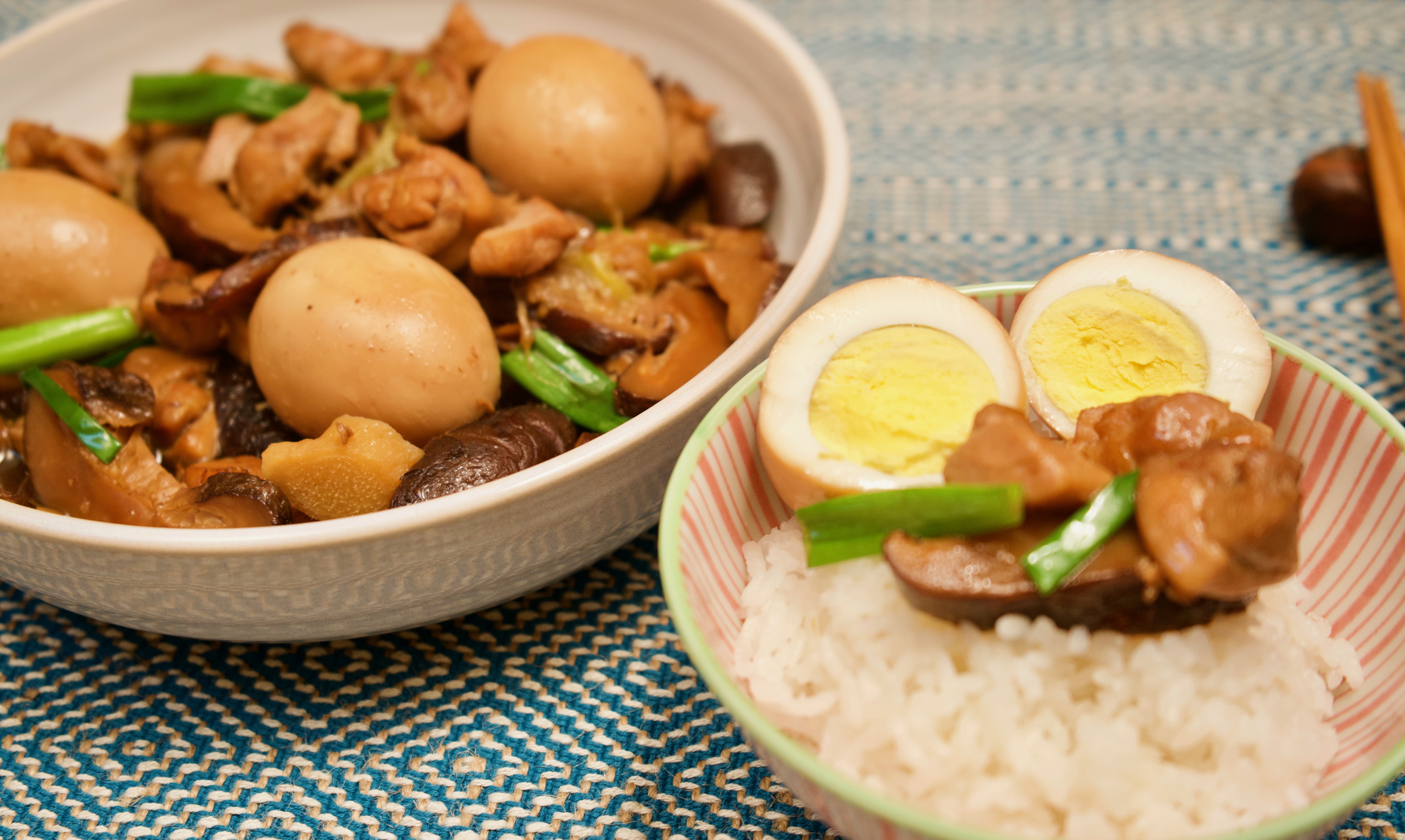 Easy Chinese Braised Chicken Egg And Mushrooms - 