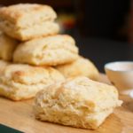 A flaky, light biscuit topped off with sea salt. The best breakfast treat hot out of the oven.