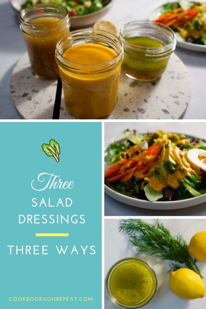 Salad dressings aren't hard to make at home! Here are three ways to make them and three recipes to start you out. So skip the bottled stuff and start enjoying homemade dressing.