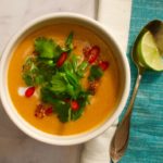 A Thai Red Lentil Soup that's vibrant, full of flavor and mildy spicy. Super quick and easy to make. Most ingredients can come from the pantry or your regular grocery store.