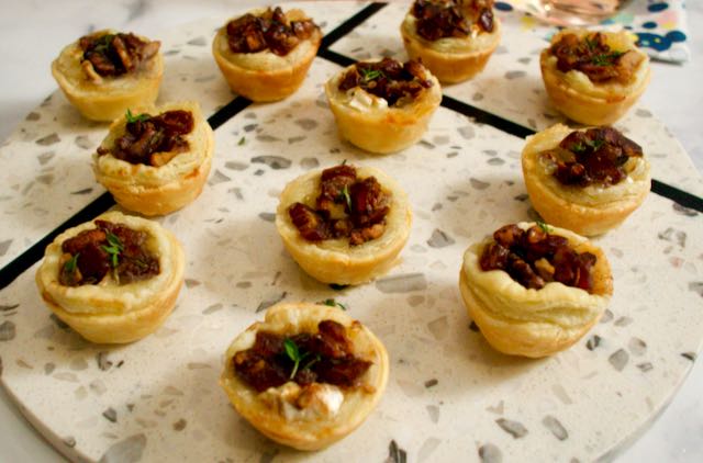 Brie Tartlets with Dates and Walnuts