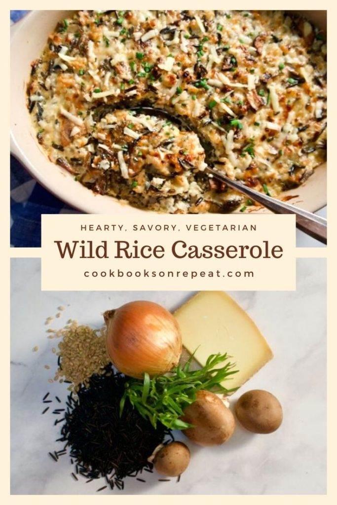 Pinterest graphic for Wild Rice Casserole.